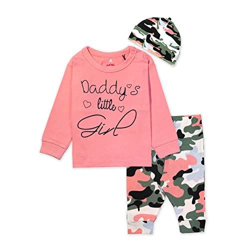 Ariel Cotton Clothing Sets for Boys & Girls - Unisex Clothing Sets Full Sleeve T-Shirt Pant & Cap