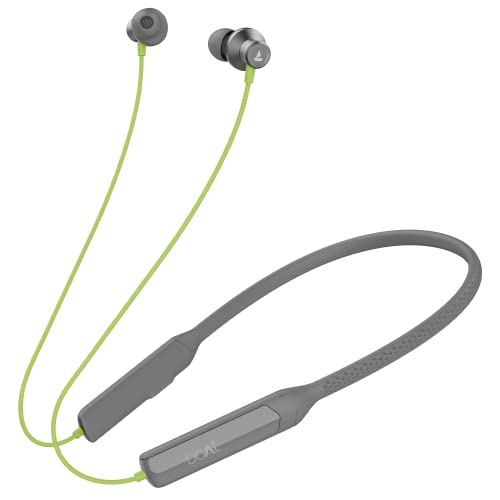 boAt Rockerz Apex Bluetooth Wireless in Ear Earphones with Spatial Bionic Sound Powered by Dirac Virtuo™, Touch Sensors, Beast™ Mode, ENx™ Tech,30H Playtime,ASAP™ Charge(Funk Lime)