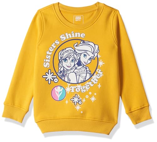 Amazon Brand - Jam & Honey Girls - Cuddle Up in Comfort: The Sweetest Lightweight Sweatshirts for Girls with 100% Pure & Soft Cotton with Playful Frills at Sleeve