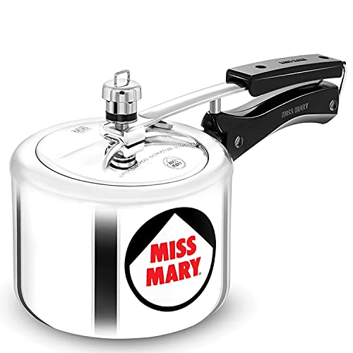 Hawkins 2 Litre Miss Mary Pressure Cooker, Small Inner Lid Cooker, Silver (MM20)