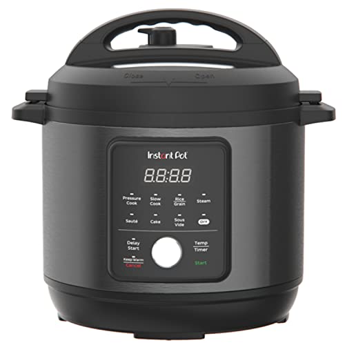 Instant Pot 6QT, 2023 New Launch, Stainless Steel 9-in-1 Electric Pressure Cooker, Slow Cooker, Rice Cooker, Steamer, Saute, Yogurt Maker, And Warmer (6QT Black) (Instant Pot 6QT Essential)