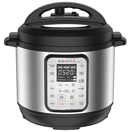 Instant Pot Duo Plus 6 Litre, Stainless Steel 9-in-1 Electric Pressure Cooker, Outer Lid, Slow Cooker, Rice Cooker, Steamer, Saute, Yogurt Maker, And Warmer, 6 Litre, Silver