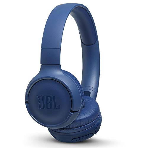 JBL Tune 500BT by Harman Powerful Bass Wireless On-Ear Headphones with Mic, 16 Hours Playtime & Multi Connect Connectivity (Blue)