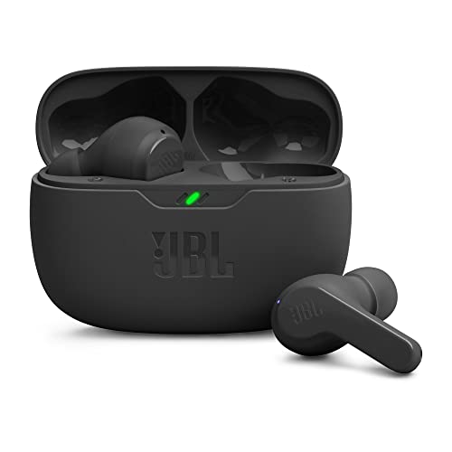 JBL Wave Beam in-Ear Earbuds (TWS) with Mic,App for Customized Extra Bass Eq,32 Hours Battery&Quick Charge,Ip54 Water&Dust Resistance,Ambient Aware&Talk-Thru,Google Fastpair (Black),Wireless