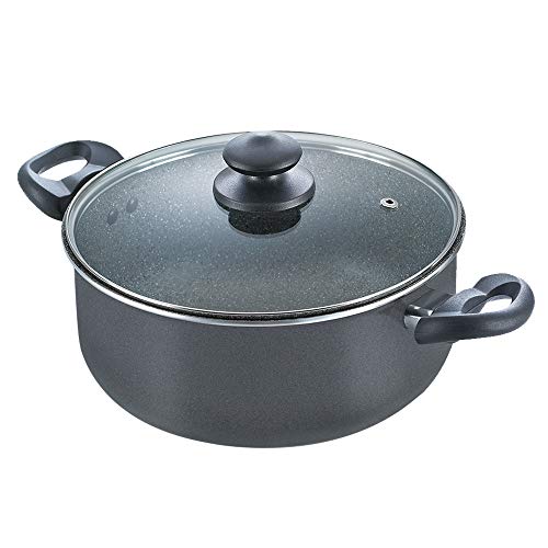 Prestige Omega Deluxe Granite Sauce Pan with Lid, 240mm