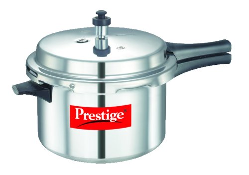 Prestige Popular Aluminium Outer Lid Pressure Cooker, 5.5 Litres, Silver, 5.5 Liter