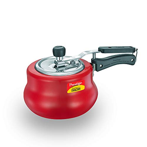 Prestige Svachh, 10752, 3 litre, Nakshatra Duo Red Handi, with Deep Lid for Spillage Control, Aluminium, Inner Lid