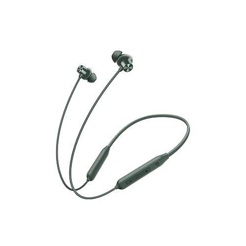 (Refurbished) OnePlus Bullets Wireless Z2 ANC Bluetooth in Ear Earphones with Mic, 45dB Hybrid ANC, Bombastic Bass - 12.4 mm Drivers, 10 Mins Charge - 20 Hrs Music, 28 Hrs Battery Life (Grand Green)