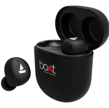 (Refurbished) boAt Airdopes 383 True Wireless Bluetooth Headset (Active Black, True Wireless)