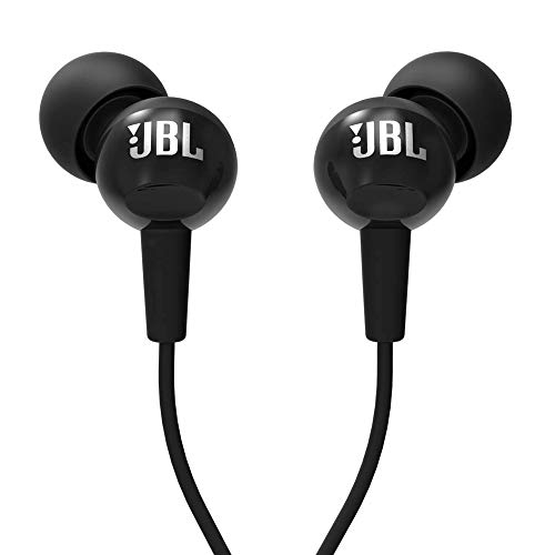 (Renewed) JBL C100SI Wired In Ear Headphone with Mic (Black)