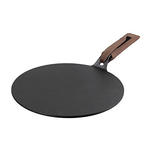 Vinod Legacy Pre-Seasoned Cast Iron Flat Multi Tawa of 30 cm Diameter with Tough Handle, Loha Tawa, Non-Toxic, Enamel Free and Coating Free - Black, 1 Pc