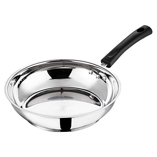 Vinod Stainless Steel Frypan -20 cm Without Lid (Induction Friendly)