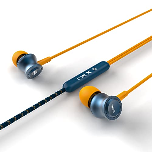 boAt Bassheads 152 Sunburn Edition in Ear Wired Earphones with Mic(Jazzy Blue)