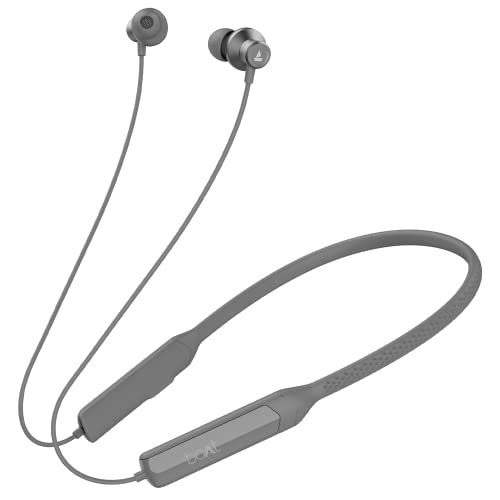 boAt Rockerz Apex Bluetooth Wireless in Ear Earphones with Spatial Bionic Sound Powered by Dirac Virtuo™, Touch Sensors, Beast™ Mode, ENx™ Tech,30H Playtime,ASAP™ Charge(Classic Grey)