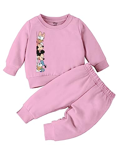 minicult Disney cotton Kids Coordinated sweatshirt and pant set with character print (Pack of 1)