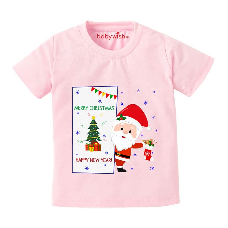 baby wish Christmas Festivals T-Shirt for Boy’s and Girl’s T-Shirt Toddler Boys Christmas T-Shirts Short Sleeve Top Merry Christmas New Year