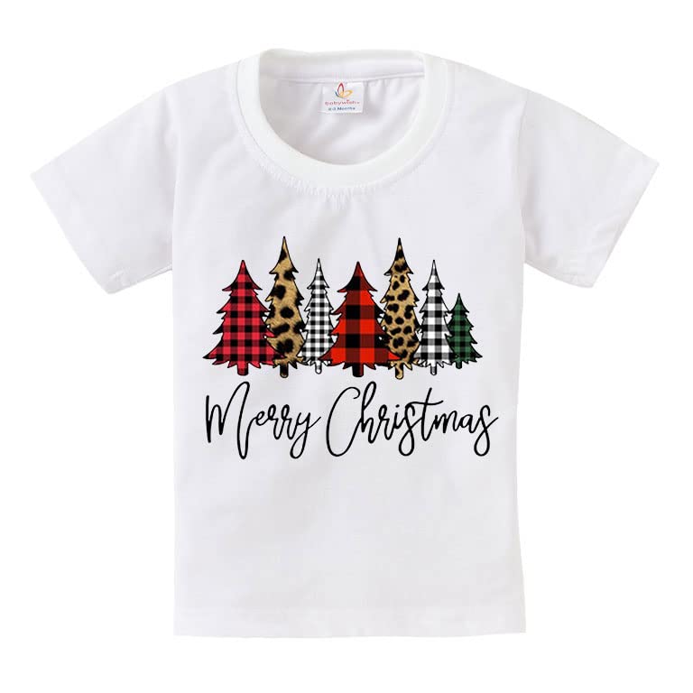 baby wish Christmas Festivals T-Shirt for Boy’s and Girl’s T-Shirt Toddler Boys Christmas T-Shirts Short Sleeve Top Merry Christmas Tree