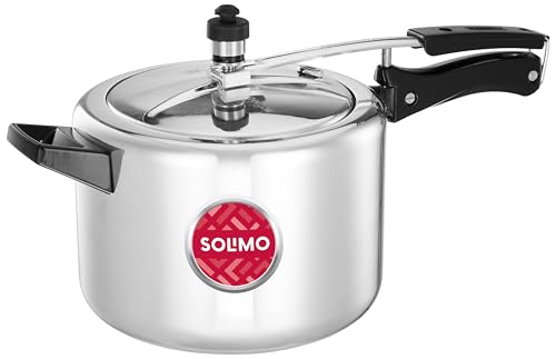 Amazon Brand Solimo - Sleek Induction Bottom Aluminium Pressure Cooker - 3 Liter (Inner Lid)