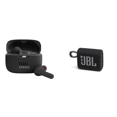 JBL Tune 230NC TWS, Active Noise Cancellation Earbuds with Mic, Massive 40 Hrs Playtime with Speed Charge & Go 3, Wireless Ultra Portable Bluetooth Speaker, Pro Sound