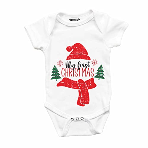 ARVESA Monthly Birthday Milestone Special Unisex Baby Romper Onesies Dress Half Sleeve Envelope Neck