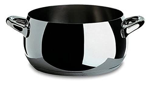 Alessi,SG101/20"Mami", Casserole with Two Handles in 18/10 Stainless Steel Mirror Polished,3 qt 9 oz