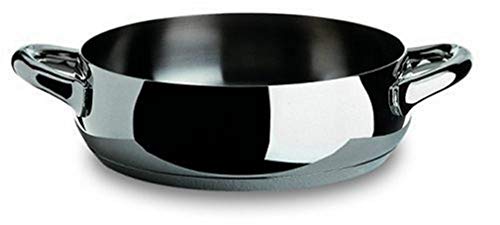 Alessi,SG102/24"Mami", Low Casserole with Two Handles in 18/10 Stainless Steel Mirror Polished,2 qt 32 oz