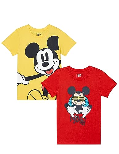 Amazon Brand - Jam & Honey Boys 100% Soft & Pure Cotton Original Disney/Marvel Character Tee Pack of 2 Set for Playful Adventures!