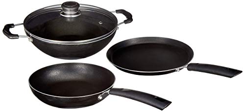 Amazon Brand SOLIMO - 3 PCS NON STICK COOKWARE SET