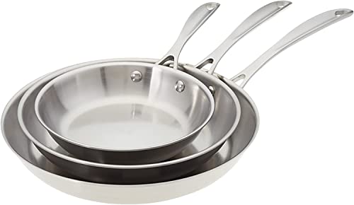 American Kitchen Cookware 3 Piece Stainless Steel Cookware Set"The Triple Threat"; Tri-Ply Stainless Steel; Manufactured in USA
