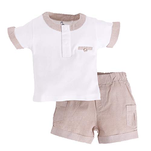 BABY GO 100% Pure Cotton T-shirt and Shorts Set for Baby Boys