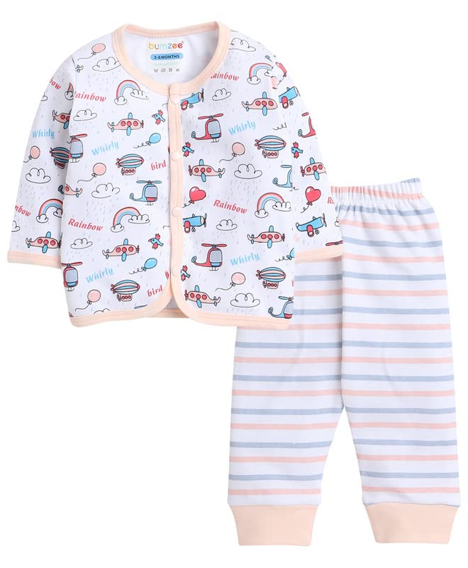 BUMZEE Baby Boys Half Sleeves Jabla & Pyjama Set