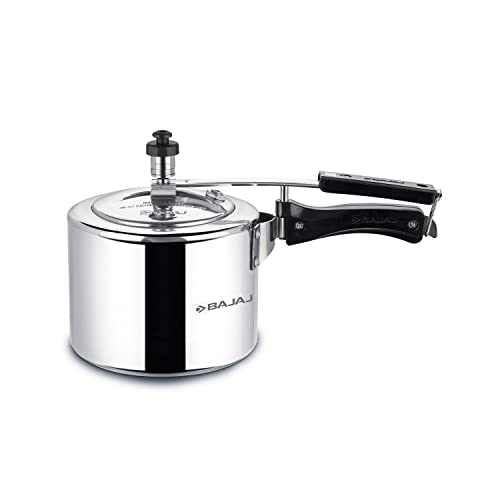 Bajaj PCX 43 Majesty 3L Aluminium Pressure Cooker With Duo Inner Lid,Silver,3 litre