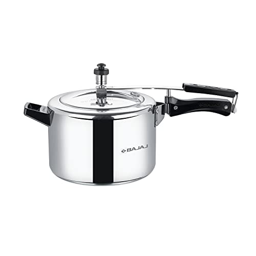 Bajaj Pcx 45, Aluminium Inner Lid Pressure Cooker With Induction Base (Silver, Isi Certified, 5 liter)