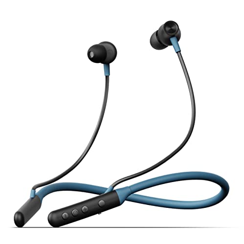 Boult Audio YCharge Wireless in Ear Bluetooth Earphones with 12H Playtime, Type-C Fast Charging (20Min=100% Playtime), Pro+ Calling Mic, Made in India, 12mm Bass Drivers, IPX5 Neckband (Blue)