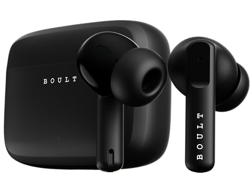 Boult Audio Z60 Truly Wireless in Ear Earbuds with 60H Playtime, 4 Mics ENC Clear Calling, 50ms Low Latency Gaming, 13mm Bass Driver, Type-C Fast Charging, IPX5 ear buds TWS Bluetooth 5.3(Raven Black)