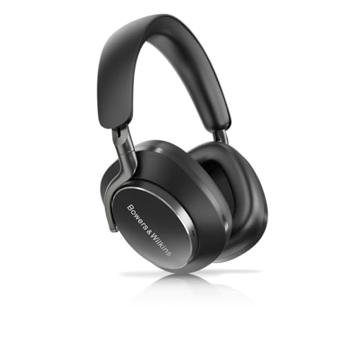 Bowers & Wilkins PX8 Flagship Noise Cancelling Wireless Over Ear Headphones with Bluetooth 5.0 & Quick Charge, 30 Hours of High-Resolution Playback and Built-In Microphone - Black