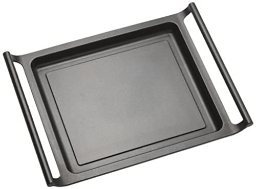 Braisogona Efficient Flat Square Grill Pan (All Cookers Including Induction), Cast Aluminium, Grey, 45 cm