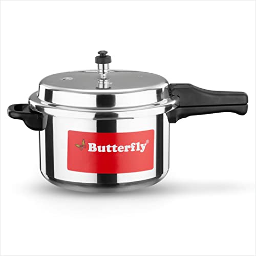 Butterfly Friendly 7.5 Ltr Pressure Cooker Non IB (Outer Lid, Aluminium, Silver)