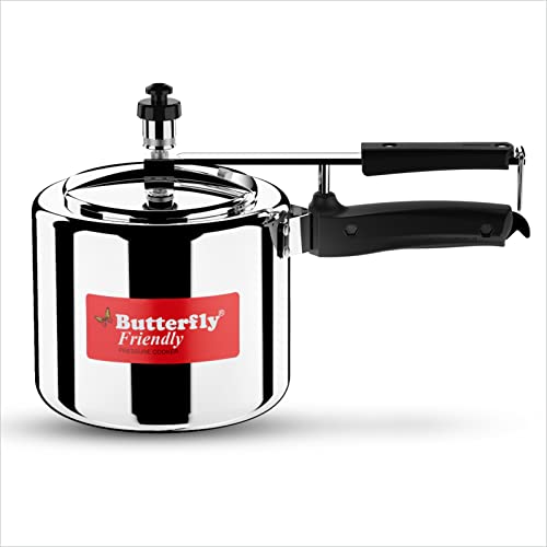 Butterfly Friendly Inner Lid 3 Ltr Aluminium Pressure Cooker (Silver)