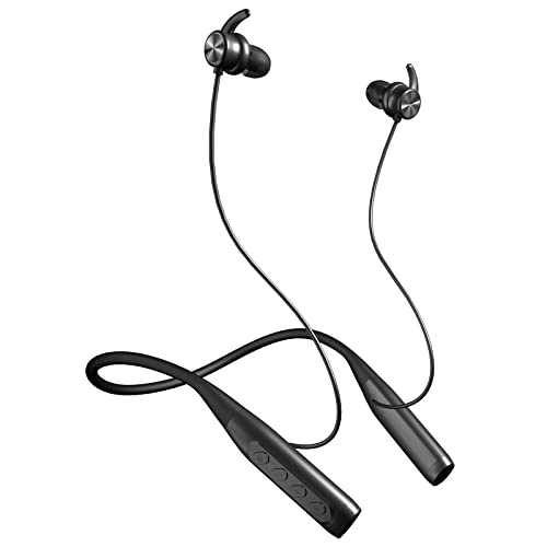 COSTAR Bluetooth Wireless in Ear Earphones, 120 Hrs Playtime,Type-C Fast Charging,Dual Equalizer,Bass Driver,Silicone Neckband,Hall Magnetic Earbuds (Mateband Champion LE01 Power Black)