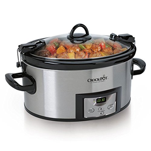 CROCK-POT Stainless Steel 6-Quart Programmable Cook and Carry Slow Cooker with Digital Timer (SCCPVL610-S)