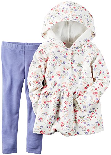 Carter's Baby Girls' 2 Pc Playwear Sets 239g228, Floral Pink/Purple, 12M