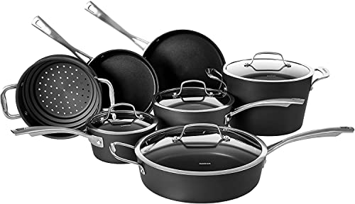 Cuisinart 62I-11 Conical Hard Anodized Cookware Set, Medium, Black