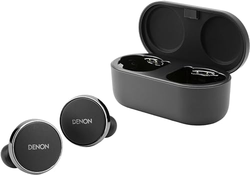 Denon AHC15PLBKEM PerL Pro AH-C15PL Fully Wireless Earphones, Personalization, Adaptive Active Noise Cancellation, Multi-Point Support, Lossless Sound, Wireless Charging, IPX4 Splashproof, Microphone Included, Black