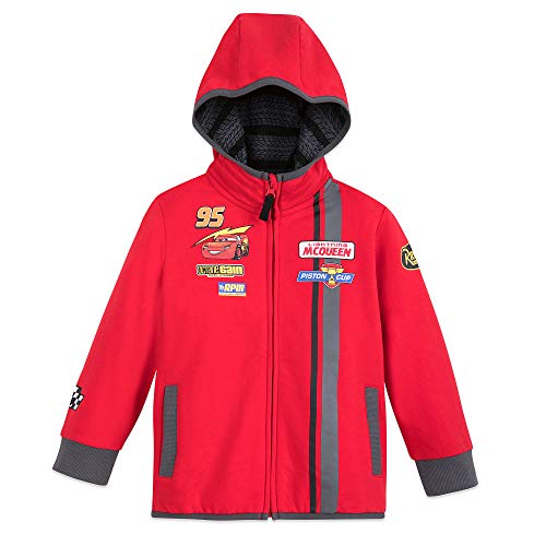 Disney Lightning McQueen Zip-Up Hoodie for Kids - Size 7/8 Multi