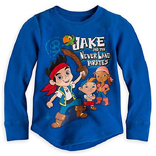Disney Store Jake and The Never Land Pirates Boy Long Sleeve Thermal Shirt Size 4