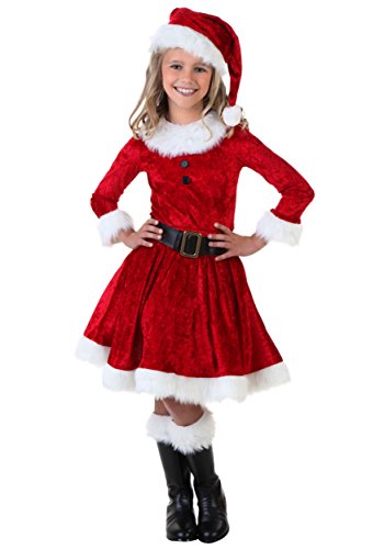 FancyDressWale Miss Santa Costume For Christmas, Red (Boots not Included)