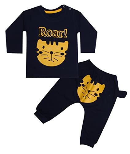 Fareto Baby's Cotton Blend, Cotton T-Shirt and Pants Set