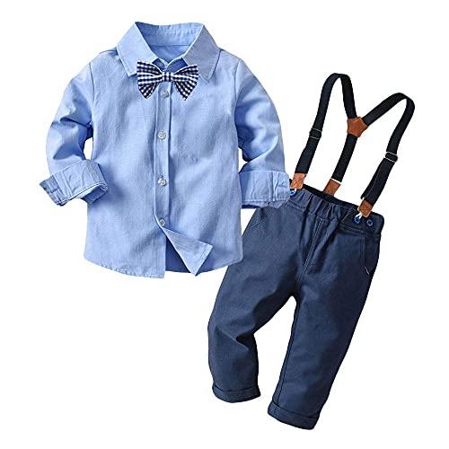 Funwood Games CosmicKolors Baby Boys Cotton Spandex Solid Full Sleeves Shirt and Pant Set in Blue Color