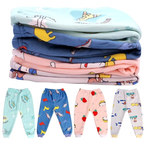 Gultum Premium Kids Baby Boy and Girl Unisex Woolen Winter Warm| Lower Track Pants| WoolenPajami/Pajama| Regular Fit| Feather Touch| Soft Fur Inside (Pack of 4)